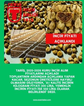  İncir alım fiyatlarını açıkladı